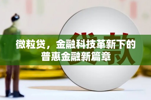 涪陵微粒贷，金融科技革新下的普惠金融新篇章