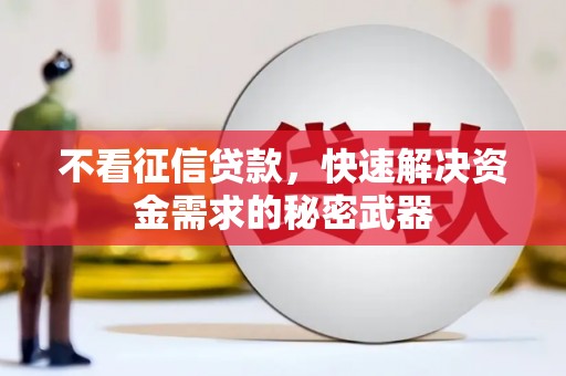 涪陵不看征信贷款，快速解决资金需求的秘密武器