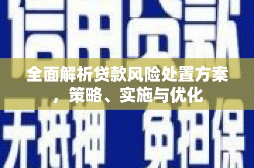 涪陵全面解析贷款风险处置方案，策略、实施与优化