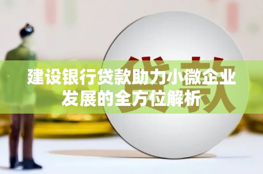 涪陵建设银行贷款助力小微企业发展的全方位解析