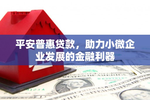 涪陵平安普惠贷款，助力小微企业发展的金融利器
