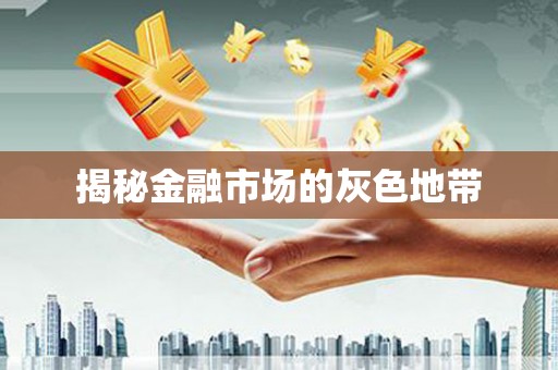 涪陵揭秘金融市场的灰色地带